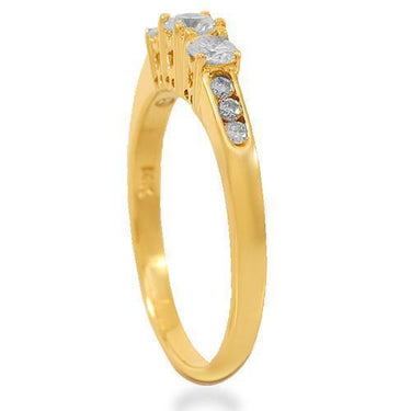 14K Solid Yellow Gold Diamond Engagement Ring 0.85 Ctw
